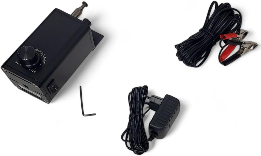 Mangal Drehspiessaufsatz aus Edelstahl mit 230 V Elektromotor Spiesse (mit 9 Spiesse), mit 9 Spie&#x