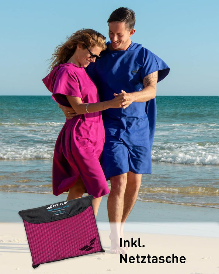 Fit-Flip Umziehhilfe Strand – Ultraleicht und schnelltrocknend – Surf Poncho Herren und Damen, Umkle