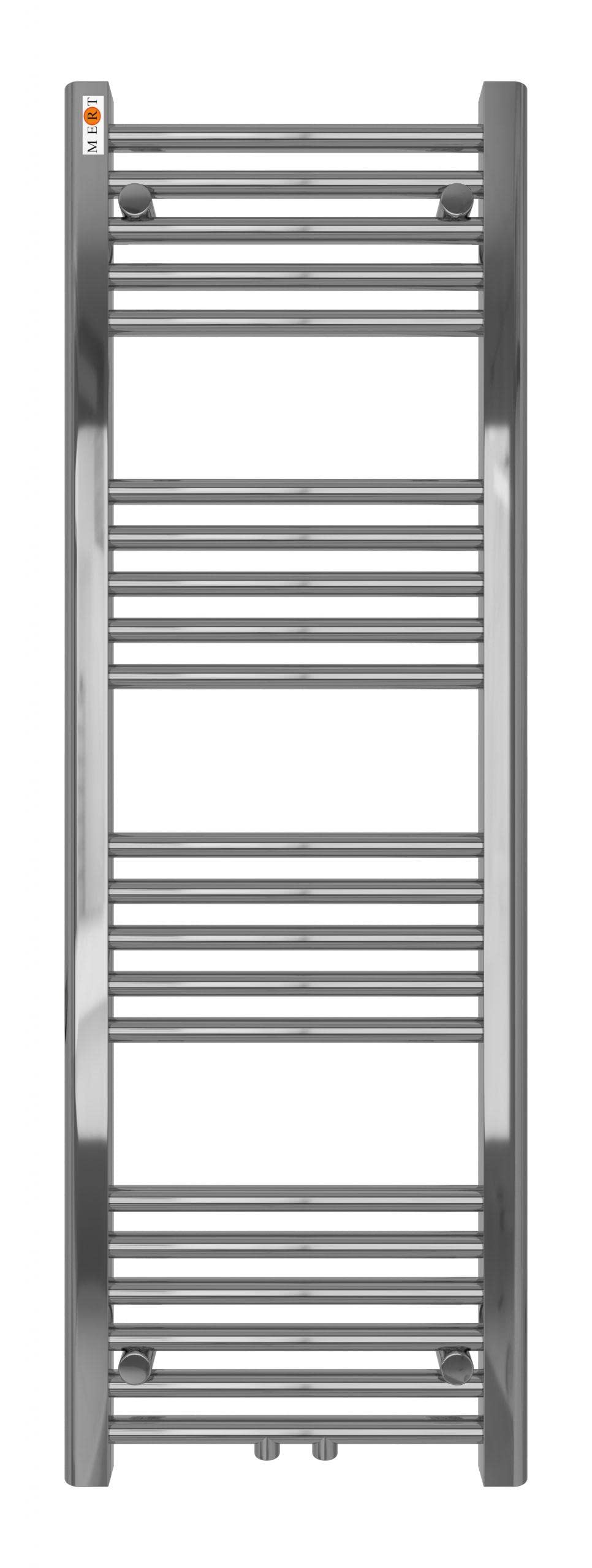 MERT Comfort Badheizkörper 400x1800mm Mittelanschluss Pulverbeschichtet Verkehrsweiss RAL9016 geboge