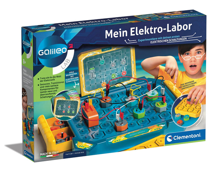 Clementoni Galileo Lab – Mein Elektro-Labor, spannender Experimentierkasten, elektronischer Bausatz