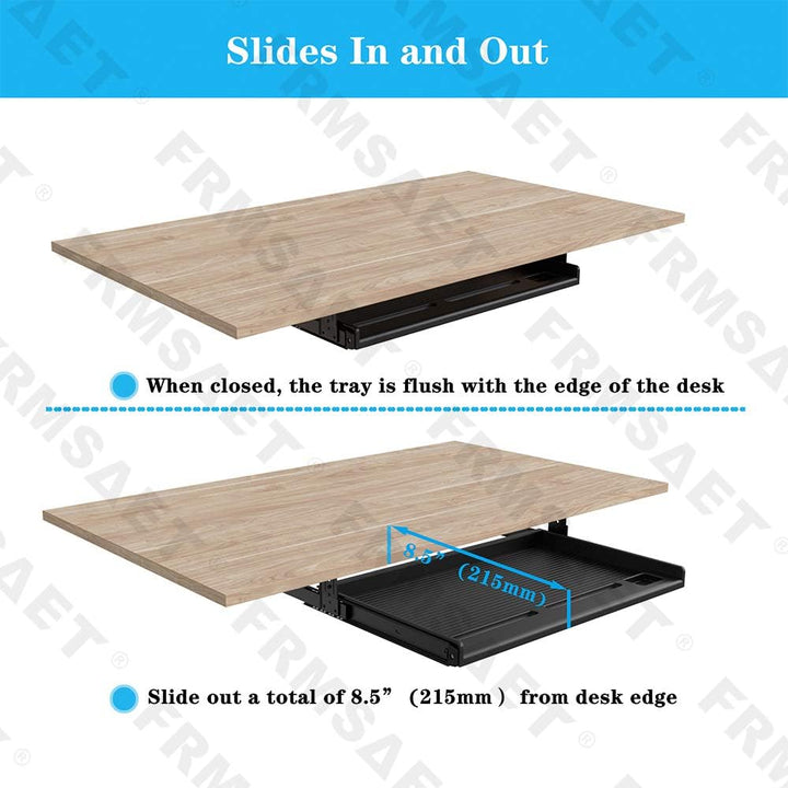 FRMSAET Office Supplies Holder Möbelzubehör Computer Keyboard Drawer Organizer Under Desk Mehrzweckf
