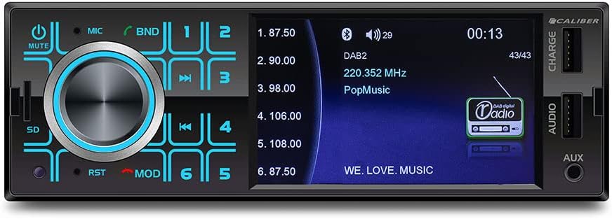 Caliber Autoradio - Auto Radio mit Bluetooth - Aux In - DAB - DAB Plus - FM - SD - USB - 4 Zoll Anze