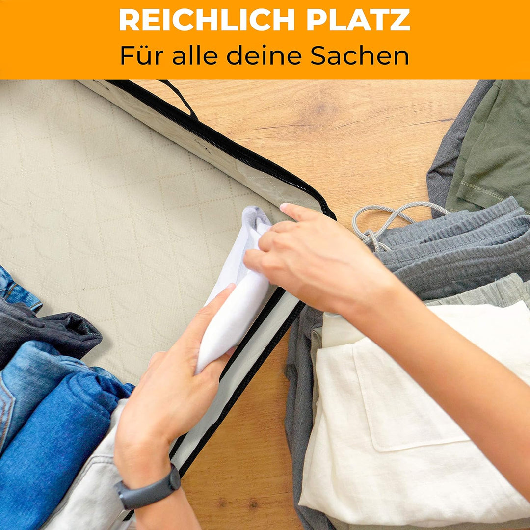 2er Set Unterbettkommode - 100x50x15cm Unterbett Aufbewahrungstaschen - wasserdichte Aufbewahrungsbo