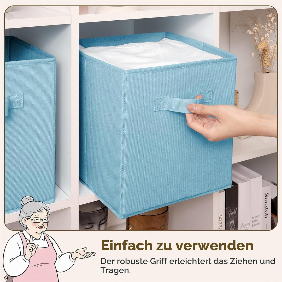 GRANNY SAYS Aufbewahrungswürfel Stoff, 6 Stück Aufbewahrungsboxen für Würfelregal, Regalkörbe 27 x 2