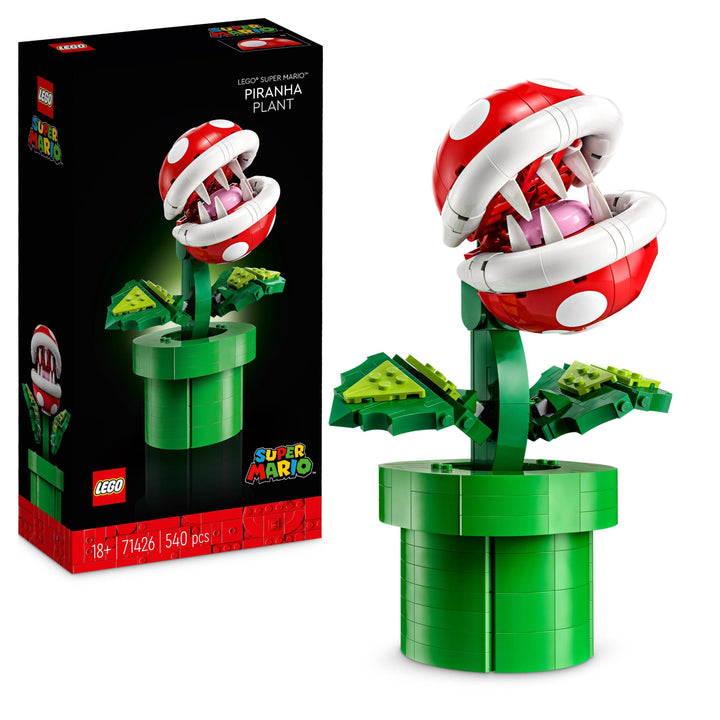 LEGO Super Mario 71426 Piranha-Pflanze, bewegliche Figur mit Röhre und 2 Teilen, Modell für Erwachse