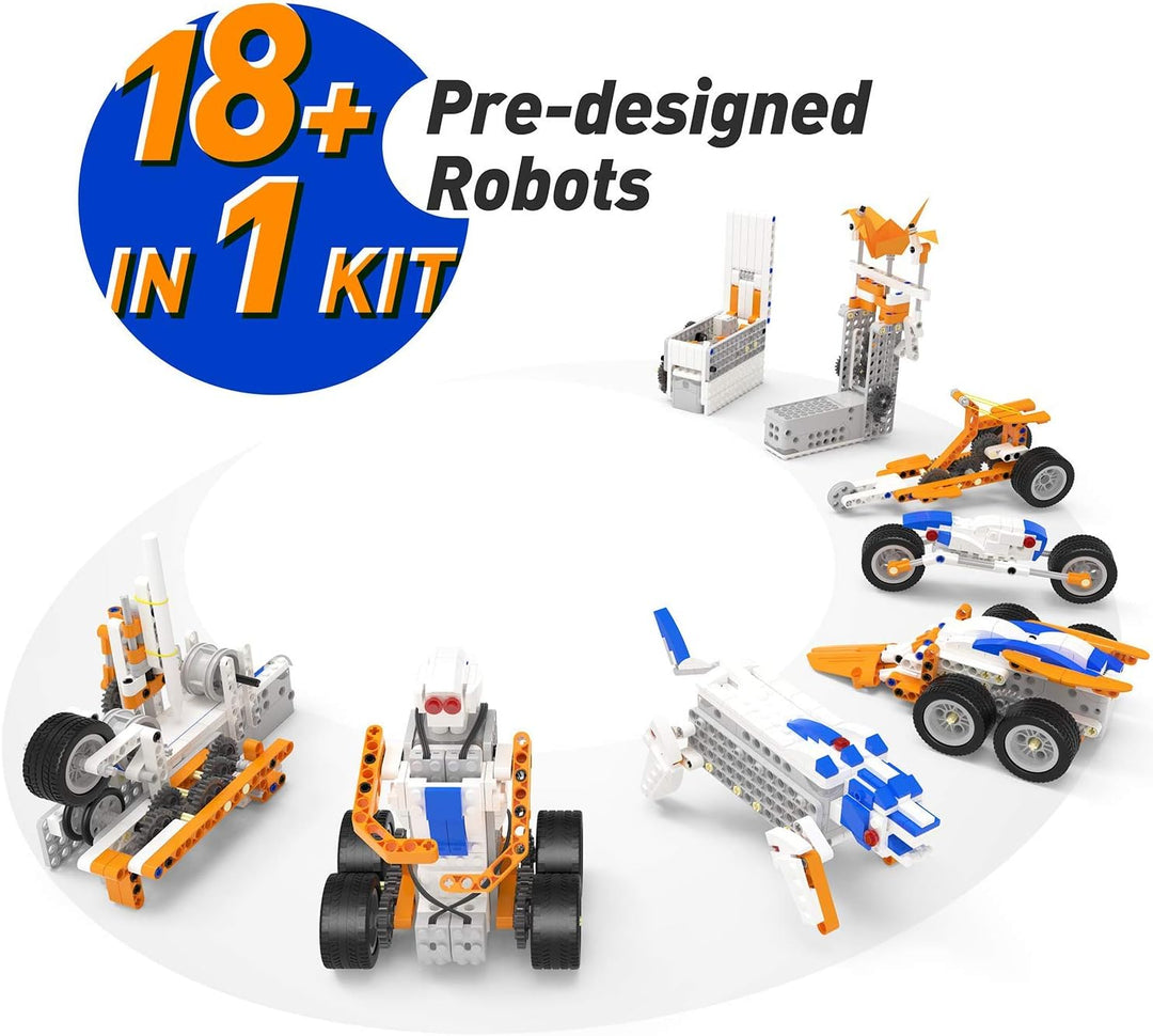 Apitor SuperBot 18 in 1 Roboter Kit, kompatibel mit allen bekannten Bausteinmarken, steuerbarer Bauk