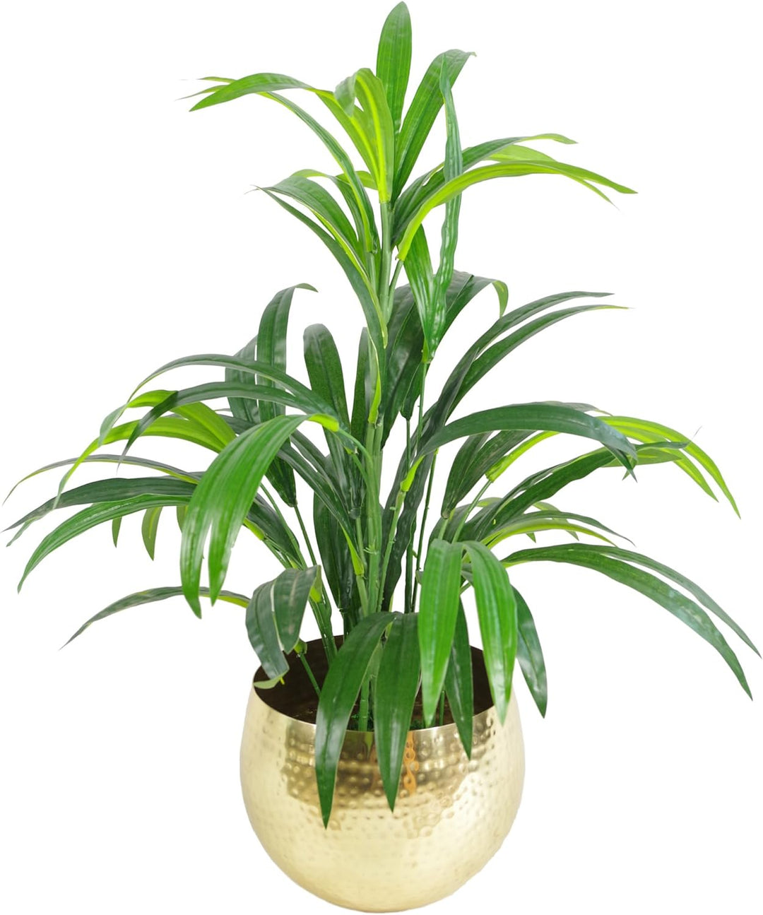 Leaf Grosser Blumentopf aus Metall, 22 x 18 cm, gehämmert, silberfarben, gerader Rand, 22 x 18 cm 22