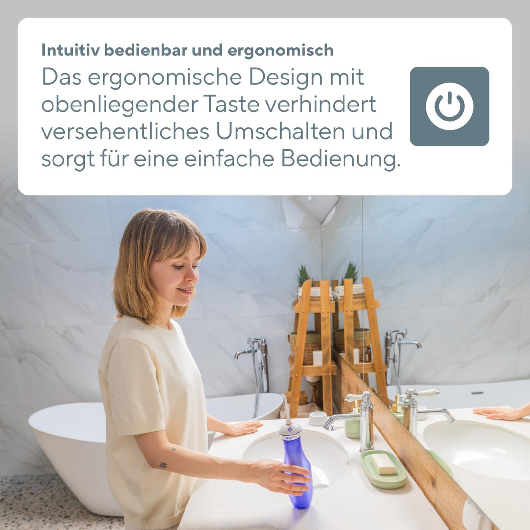 B.Well Swiss tragbare und kabellose Munddusche TH-917, 4 Betriebsmodi inkl. individuellem Modus, 280