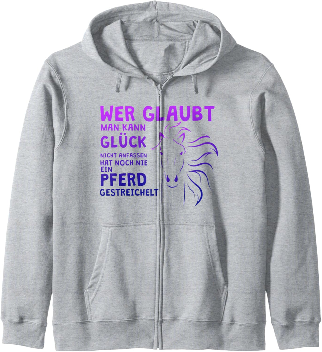 Schönes Pferde Design mit Spruch für Mädchen. Kapuzenjacke