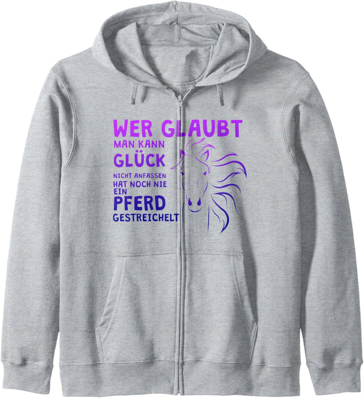 Schönes Pferde Design mit Spruch für Mädchen. Kapuzenjacke