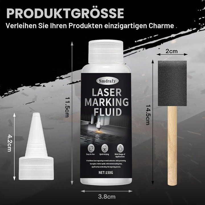 150ml Lasermarkierungsflüssigkeit, Laser Marking Fluid, Laser Markierungsspray, Lasergravur Spray, G