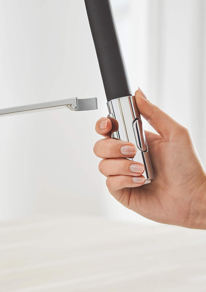 GROHE Concetto, Profi Küchenarmatur mit 2 Strahlarten (Wasserhahn Küche mit ausziehbarer Profibrause