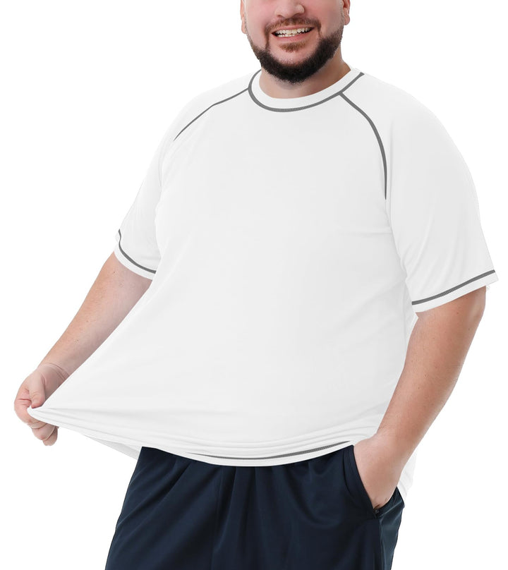 Herren grosse grössen Übergrösse Schwimmshirt Rash Guard Männer Schutz Beach T-Shirt Shortsleeve 5XL
