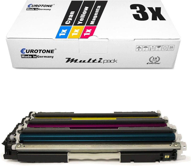 3X Eurotone kompatibler Toner für HP Laserjet M 275 wie CE311A-13A CE311A-CE313A 126A Color Set aus