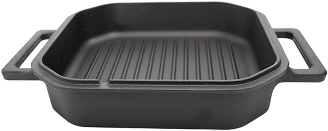 SANTOS Square Dutch Oven mit Deckel - Quadratischer Schmortopf - 6,5L/7Qt Feuertopf - Gusseisen - pa