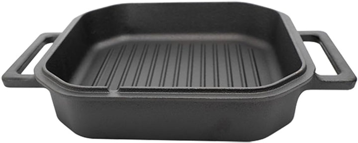 SANTOS Square Dutch Oven mit Deckel - Quadratischer Schmortopf - 6,5L/7Qt Feuertopf - Gusseisen - pa