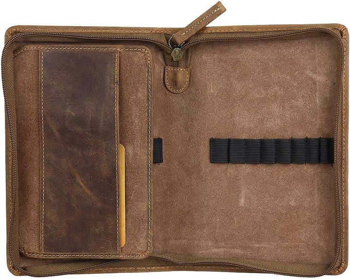 Greenburry Vintage Leder Stifteetui Federmäppchen Stiftemappe Mäppchen 1574-25
