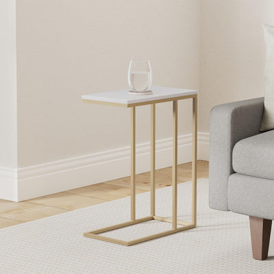 IDIMEX Beistelltisch Debora Wohnzimmertisch Couchtisch rechteckig, Metallgestell und MDF Tischplatte