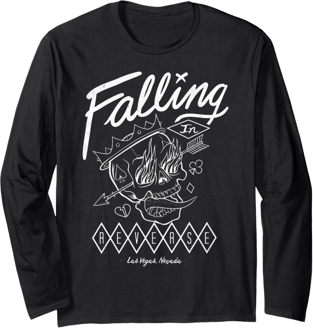 Falling In Reverse - Official Merchandise - Flame Skull Langarmshirt
