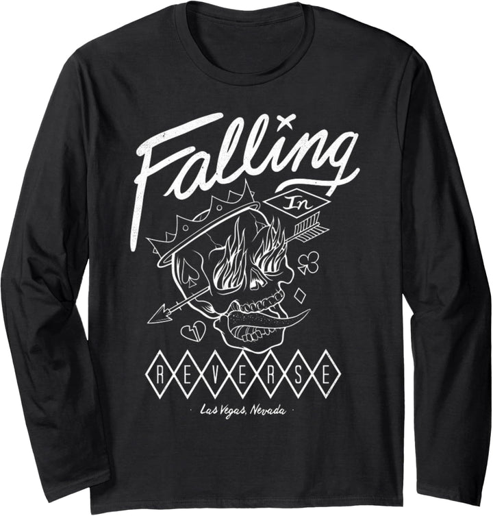 Falling In Reverse - Official Merchandise - Flame Skull Langarmshirt