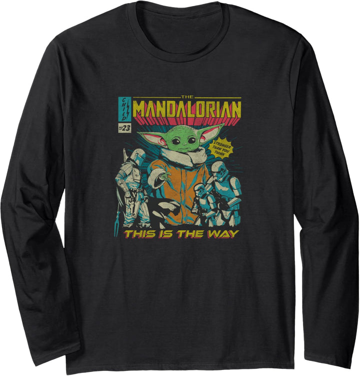 Star Wars: The Mandalorian Group Shot Comic Cover Doodle Langarmshirt