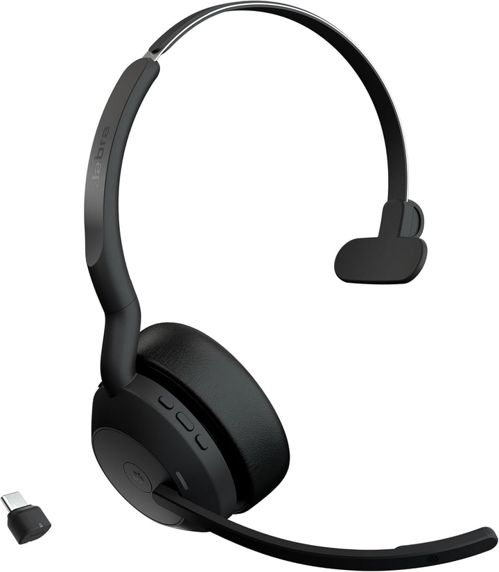 Jabra Evolve2 55 - schnurloses Mono-Headset mit Jabra Air Comfort - Mikrofone mit Geräuschunterdrück