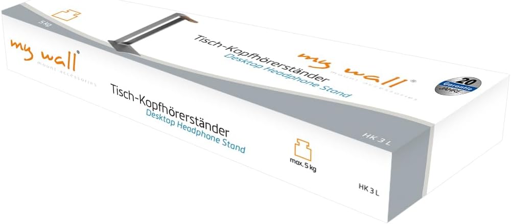 myWall Tisch-Kopfhörerständer HK3L, Ständer für Over Ear Kopfhörer und Gaming Headset für den Tisch,