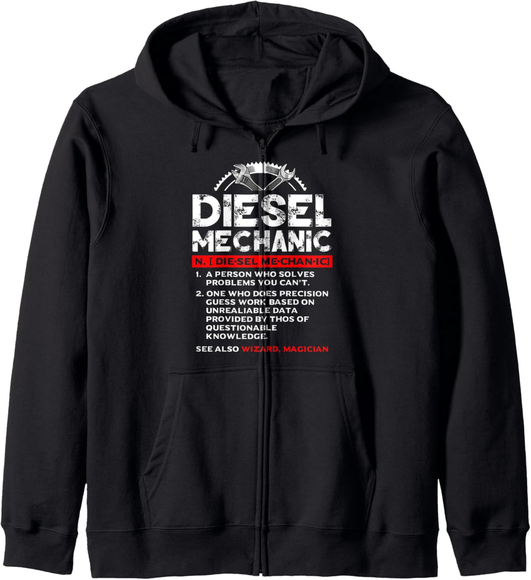 Diesel Mechanic Explanation Funny Truck Mechanics Kapuzenjacke