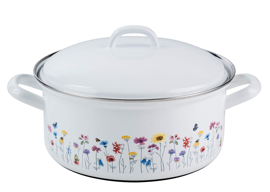 Riess 0131-070 Kasserolle mit Deckel, Durchmesser 22 cm, Inhalt 3,0 Liter, Country, Sonderedition Fl