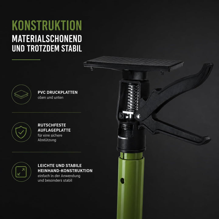 2x Montagestütze kurz 57-117 cm Klicksystem Teleskopstütze Einhandstütze Zargenspanner