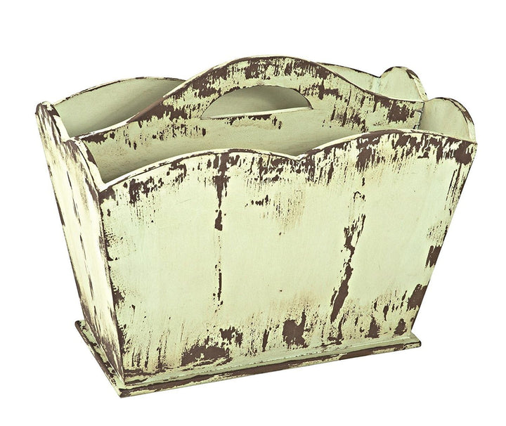HAKU Möbel Zeitungsständer, Massivholz, vintage, B 45 x T 25 x H 35 cm Vintage 45 x 25 x 35 cm, Vint