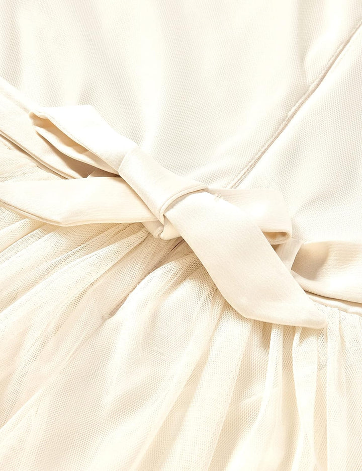 Maya Deluxe Mädchen Paillettenverziertes Hochzeit und Geburtstag Festlich mit Bandschleife Brautjung