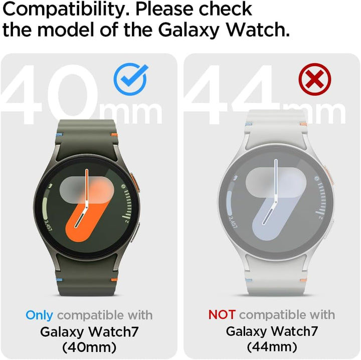 Spigen Rugged Armor Pro Hülle mit Armband Kompatibel mit Samsung Galaxy Watch 7 40mm (2024) - Matt S