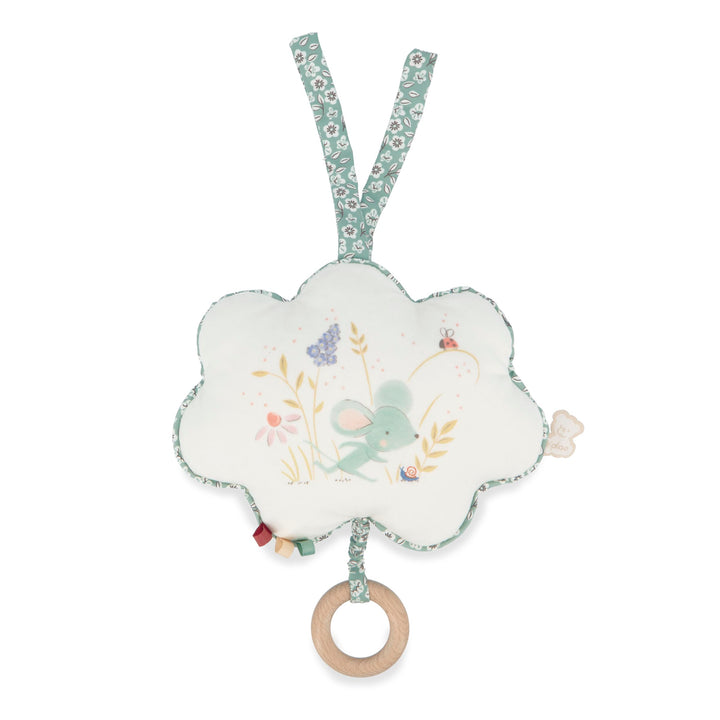 Kaloo - Petites Chansons - Spieldose aus Stoff und Holz - Musikalisches Kissen 15 cm - Kinderlied „U