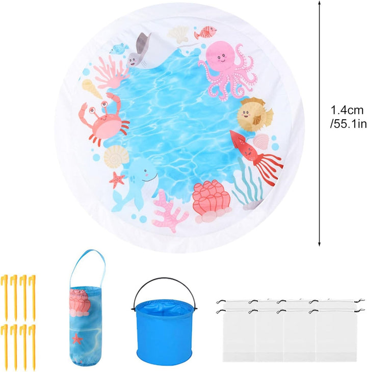 Strandpool für Kleinkinder, tragbarer -Pfützenpool für den Aussenbereich, wasserdicht, sanddicht, fü
