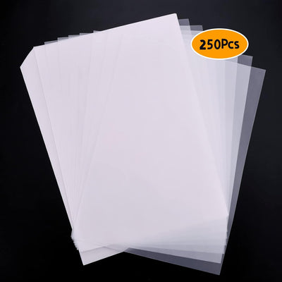 IMAGE A3 Transparentpapier 250 Blatt Skizzenpapier bedruckbares Pergamentpapier zum Basteln Abpausen