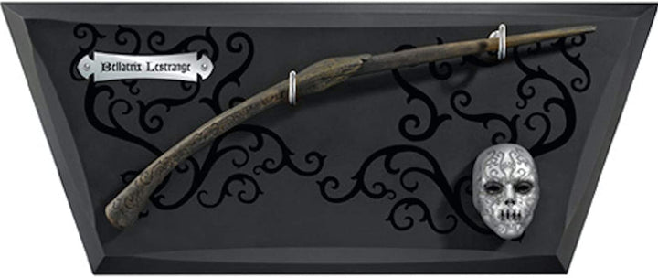The Noble Collection Bellatrix Wand with Wall Display & Mini mask