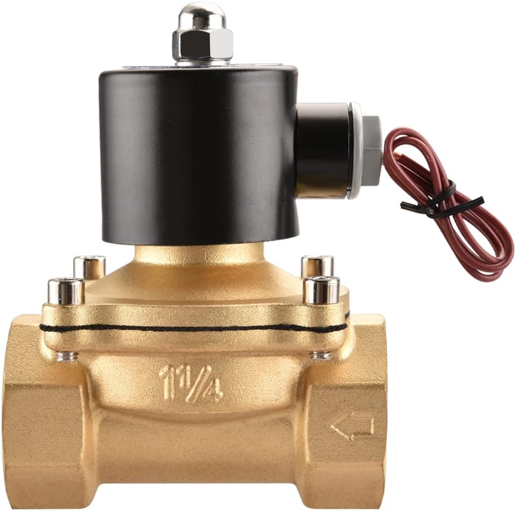 Heschen Messing Elektrisches Magnetventil, 2W-320-32, PT 1-1/4'', DC24V, Direktwirkung Wasser Luft,