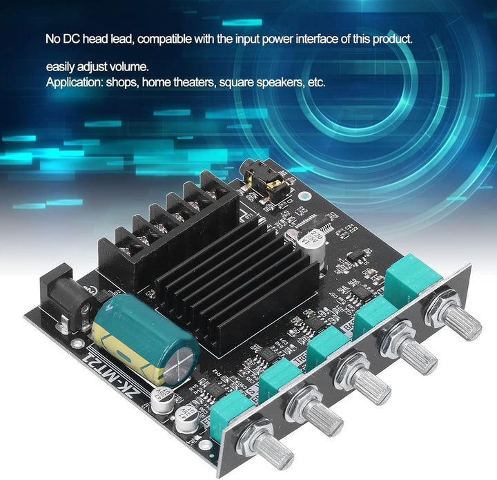 ZK-MT21 Bluetooth-Leistungsverstärkerplatine 2.1-Kanal-Verstärkermodul Audio-Leistungsverstärkerplat