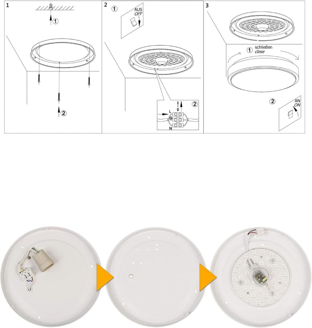 HAVA LED Modul 24W, Umrüstsatz, Magnethalterung, warmweiss 3000K