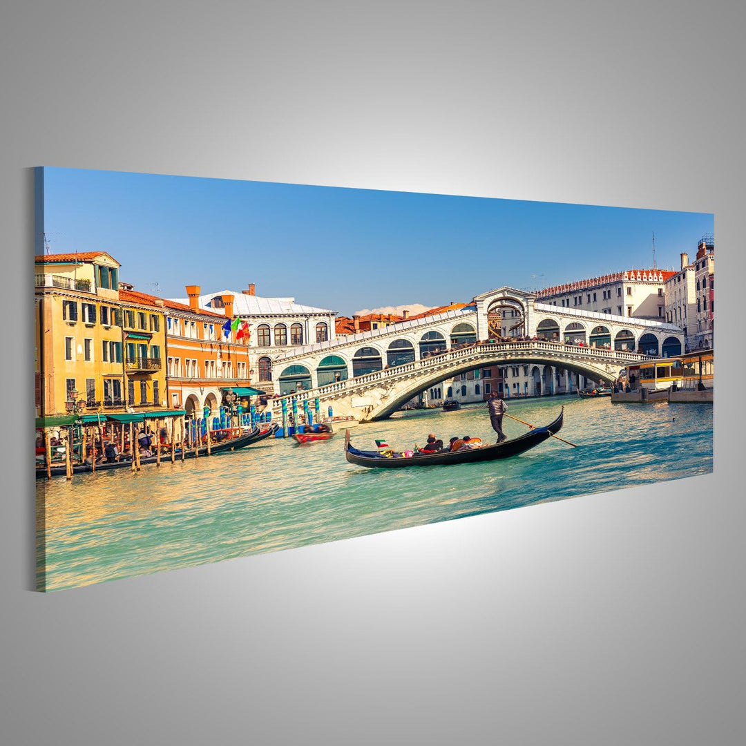 islandburner Bild auf Leinwand Gondola In Der Nähe Der Rialto Brücke In Venedig Italien Bilder Wandb