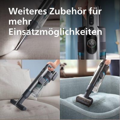 Philips Kabelloser Akku-Staubsauger 8000 Serie Aqua Plus, Staubsaugen und Wischen, PowerCyclone 12,