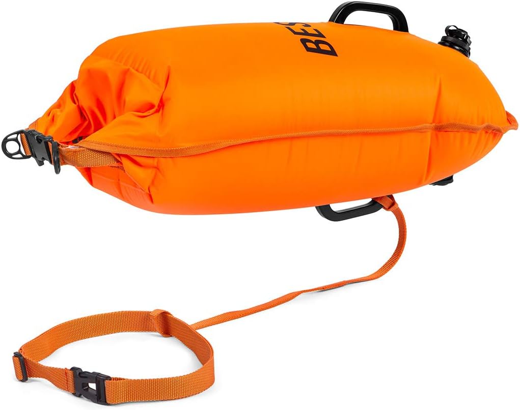 Schwimmboje für Triathlon Aufblasbar Schwimmhilfe Erwachsene Trockentasche Wasserdicht 28L