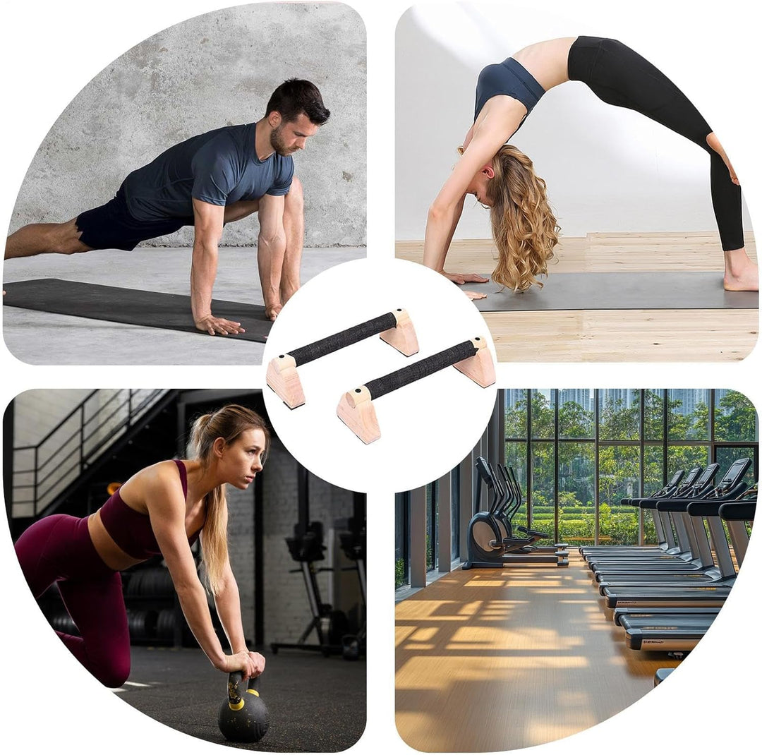 Liegestützstange, Parallettes Bars Liegestützgriffe für Boden, 2X Workout-Ausrüstung, Heim-Fitness-Z