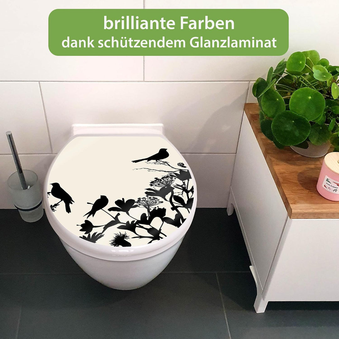 banjado Toilettendeckel mit Absenkautomatik 44,5x37cm - Soft Close Toilettensitz - WC Sitz mit Absen