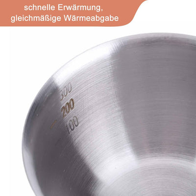 Butterwörmer-Topf, Butterwörmer-Topf, Alles in Einem Flachen Induktionsboden, Edelstahl, Mini-Butter