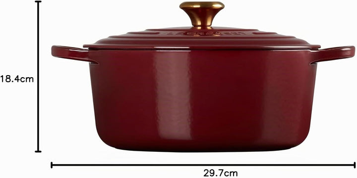 Le Creuset Signature Gusseisen-Bräter mit Deckel, Ø 28 cm, Rund, Für alle Herdarten und Induktion ge