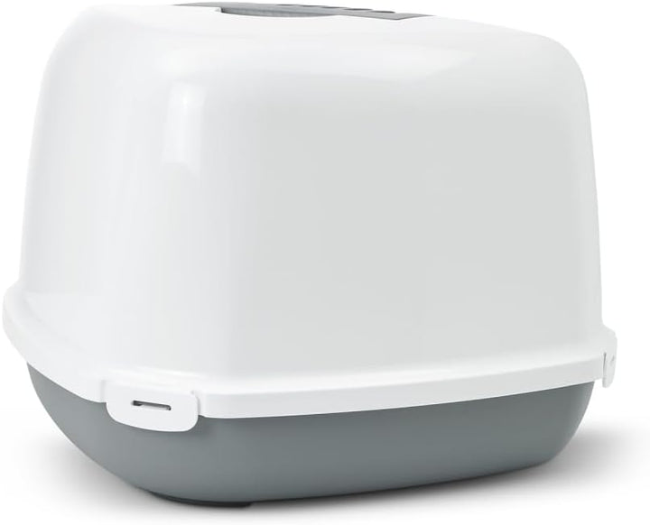 Katzentoilette "NESTOR CORNER" grau / weiss 58,5 x 45,5 x 40 cm Grau 1 Stück (1er Pack), Grau 1 Stüc