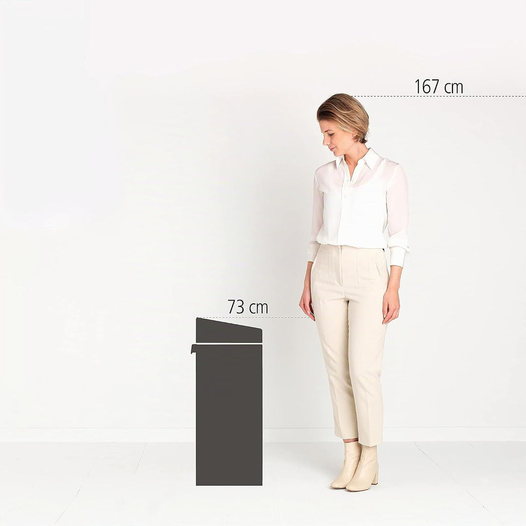 Brabantia - Touch Bin 40L - Grosser Mülleimer für die Küche - Soft-Touch-Öffnung - Entnehmbarer Inne