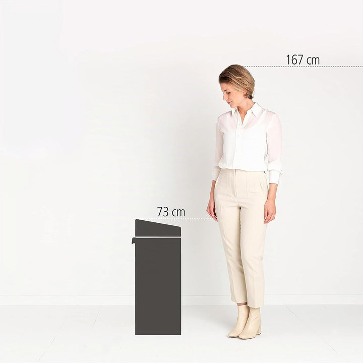 Brabantia - Touch Bin 40L - Grosser Mülleimer für die Küche - Soft-Touch-Öffnung - Entnehmbarer Inne